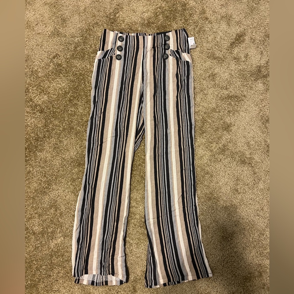 Wide Leg Striped Pants